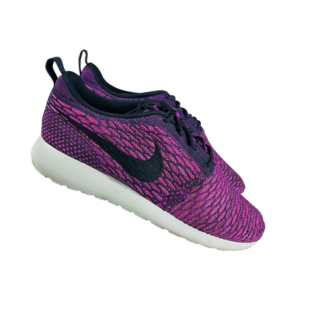 Nike Roshe One Flyknit Running Shoes Women's 10 Dark Atomic Teal / Vivid Purple